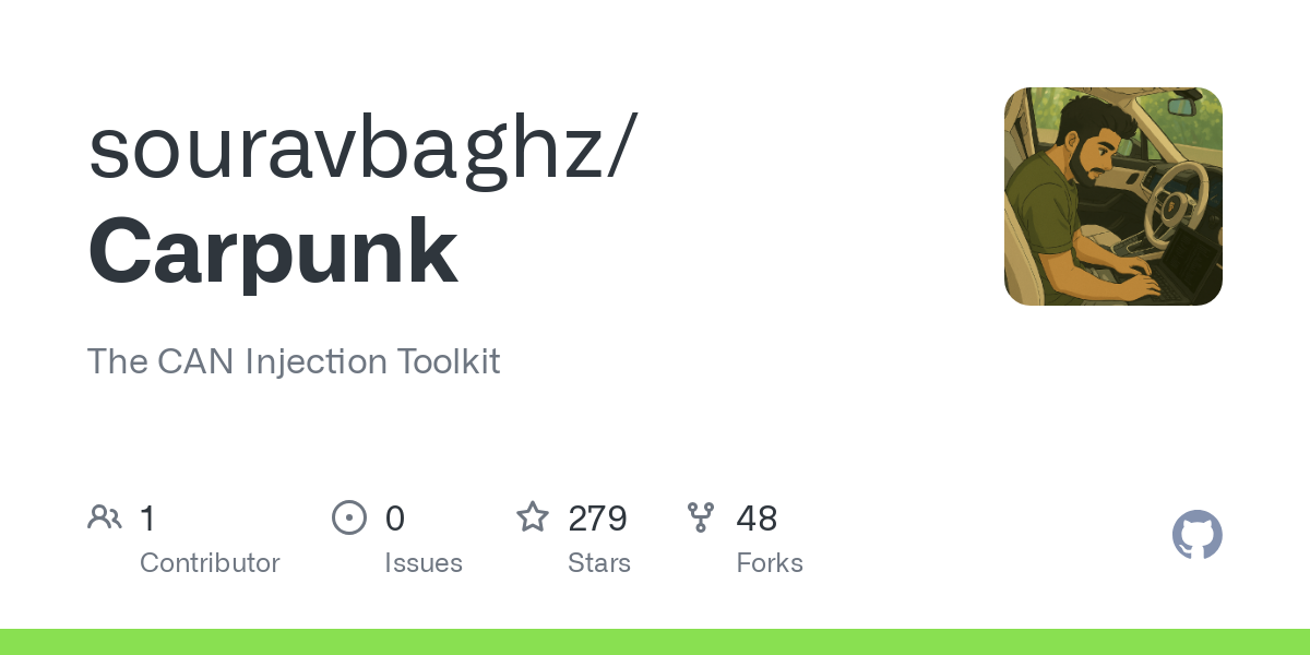 Carpunk is an advanced CAN(Controller Area Network) Injection Toolkit.