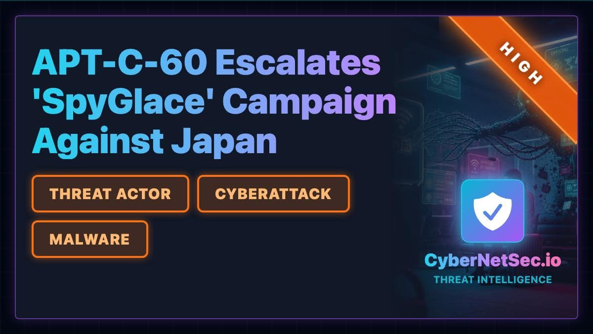 APT-C-60 Escalates 'SpyGlace' Campaign Against Japan

South Korea-Linked APT-C-60 Intensifies Cyber-Espionage Against Japan with Updated SpyGlace Backdoor.

